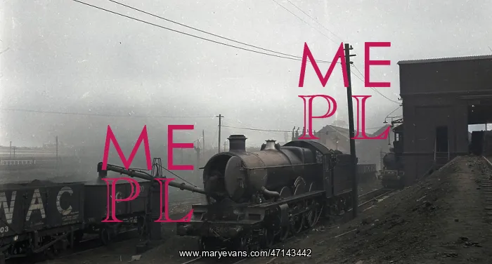 : Steam engine in a smoky atmosphere : Steam engine in a smoky atmosphere
