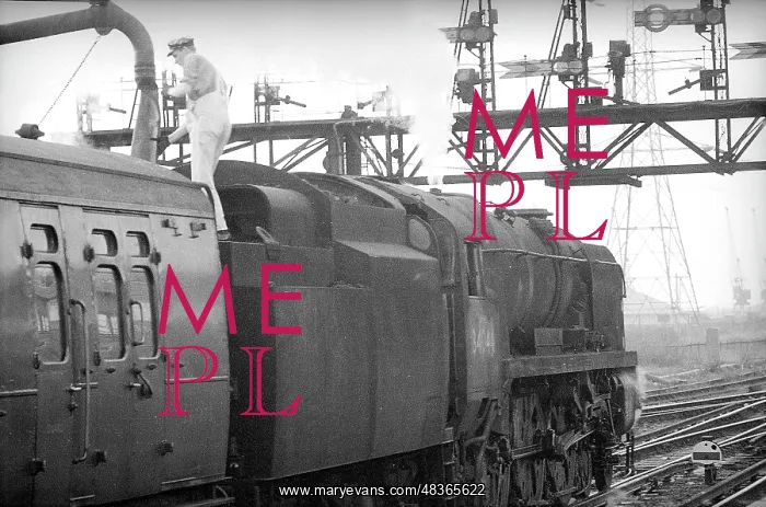 : Steam engine taking water - Eastleigh : Steam engine taking water - Eastleigh