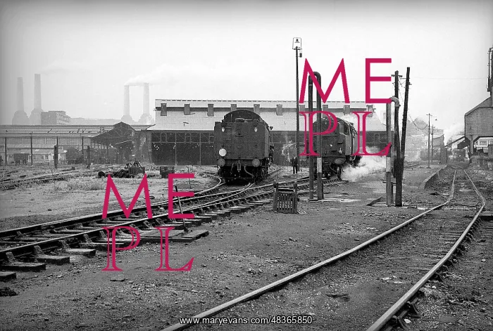 : Steam engines in steam at Nine Elms : Steam engines in steam at Nine Elms