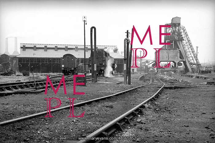 : Two steam engines in steam at Nine Elms : Two steam engines in steam at Nine Elms