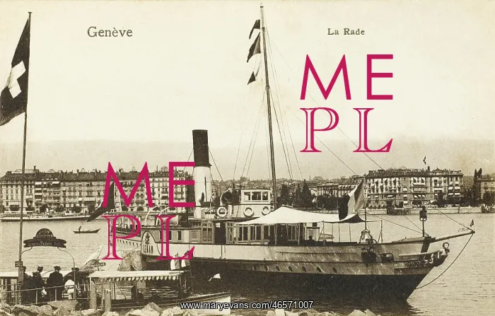 : Steam ferry on Lac Leman, Geneva : Steam ferry on Lac Leman, Geneva
