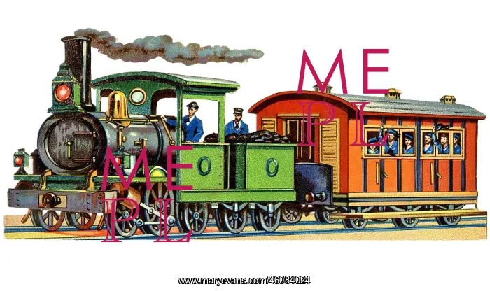 : Steam locomotive, circa 1870 : Steam locomotive, circa 1870