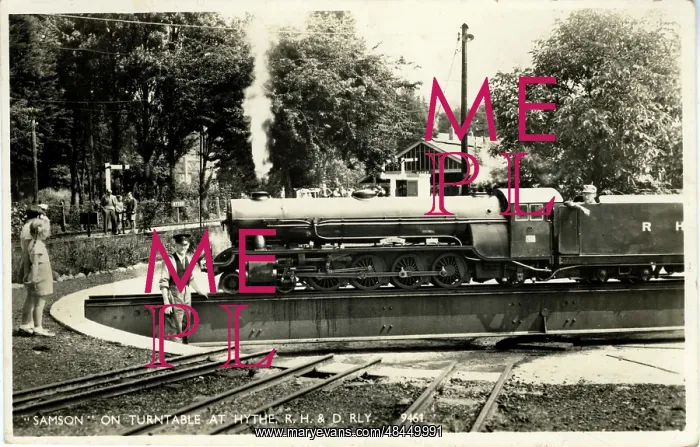 : Steam Locomotive Samson on the Turntable, Romney : Steam Locomotive Samson on the Turntable, Romney