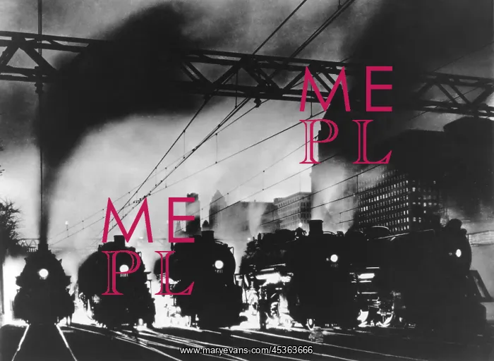 : Five steam locomotives, side by side, outbound from : Five steam locomotives, side by side, outbound from