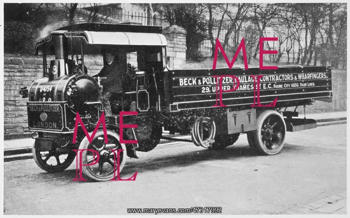 : STEAM LORRY - circa 1923 : STEAM LORRY - circa 1923