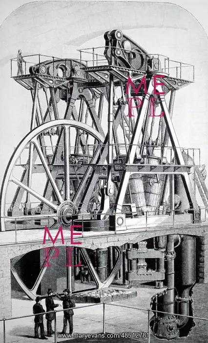 : Steam powered pumping engine by E.D. Leavitt Jnr : Steam powered pumping engine by E.D. Leavitt Jnr
