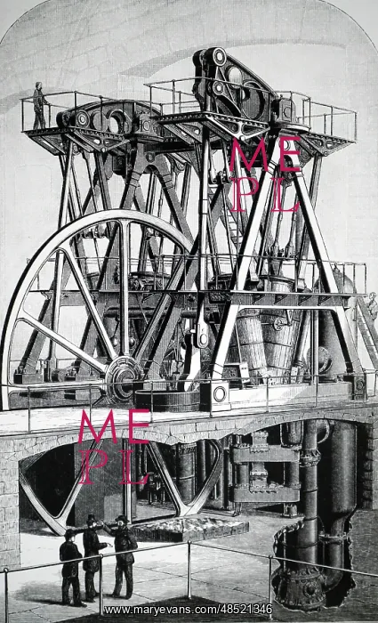 : Steam powered pumping engine by E.D. Leavitt Jnr : Steam powered pumping engine by E.D. Leavitt Jnr