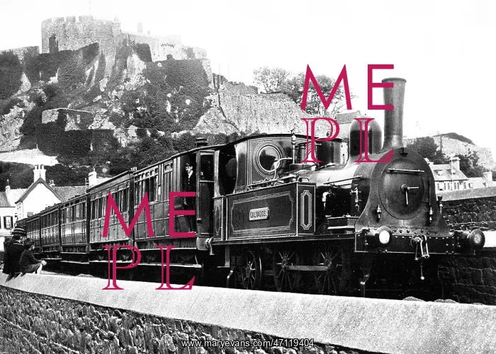 : Steam railway, Mount Orgueil Castle, Jersey, Channel Islands : Steam railway, Mount Orgueil Castle, Jersey, Channel Islands