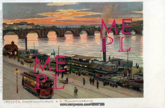 : Steam ship landing on River Elbe - Dresden, Germany : Steam ship landing on River Elbe - Dresden, Germany