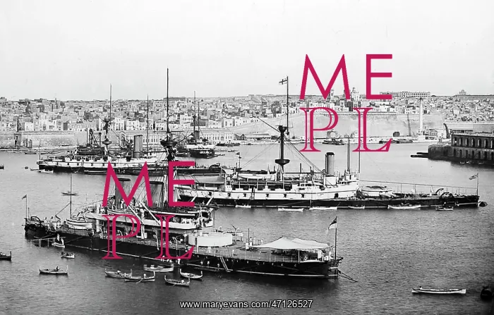  : Steam ships, Port of Valetta, Malta