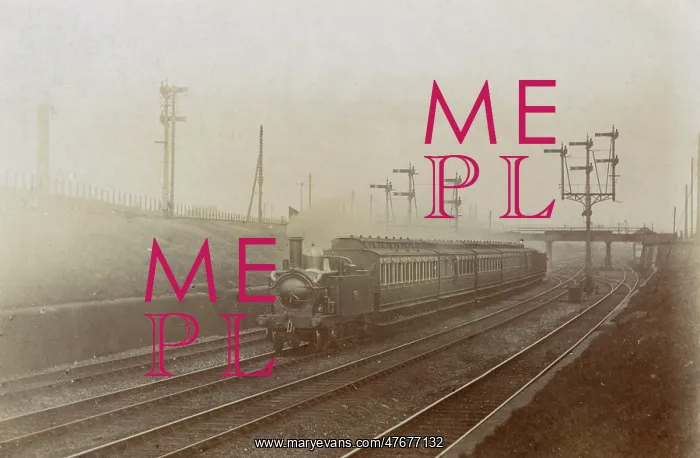 : Steam train at Acton, West London : Steam train at Acton, West London