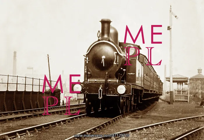  : Steam train and signal box at Padiham