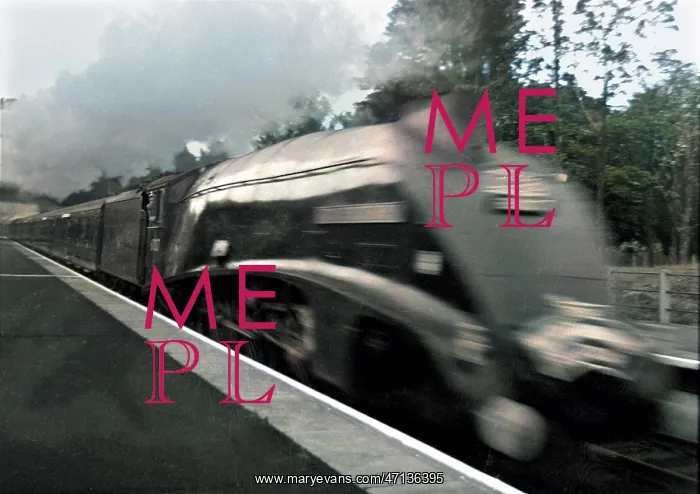 : Steam train travelling at high speed : Steam train travelling at high speed