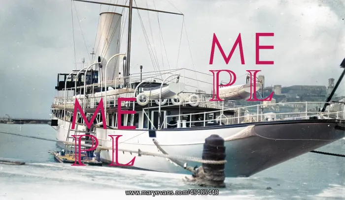  : Steam yacht in Cannes harbour