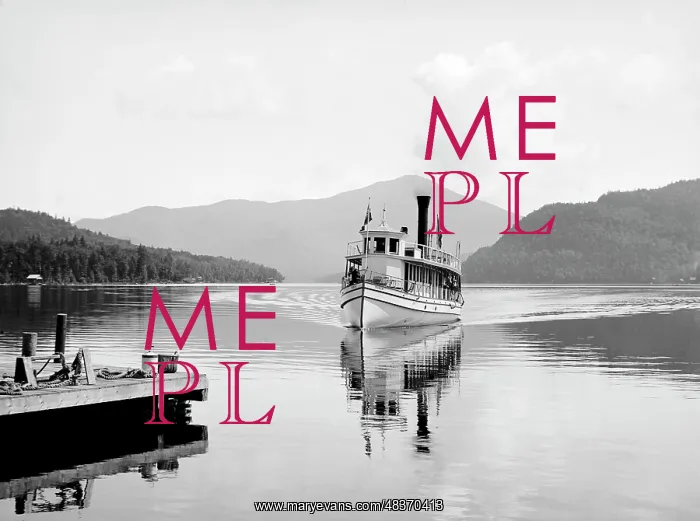 : Steamboat Doris on Lake Placid against the backdrop : Steamboat Doris on Lake Placid against the backdrop