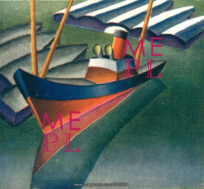 : Steamer. An oil painting of a steamer, painted in such a way that it looks : Steamer. An oil painting of a steamer, painted in such a way that it looks