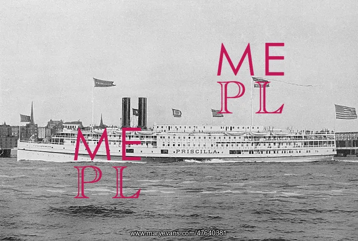 : Steamer Priscilla of the Fall River Line, Massachusetts, USA : Steamer Priscilla of the Fall River Line, Massachusetts, USA