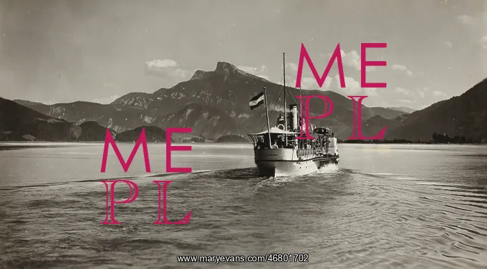 : Steamship on the Mondsee : Steamship on the Mondsee