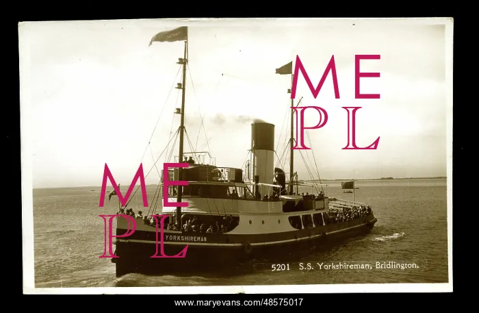 : Steamship, SS Yorkshireman, Bridlington : Steamship, SS Yorkshireman, Bridlington