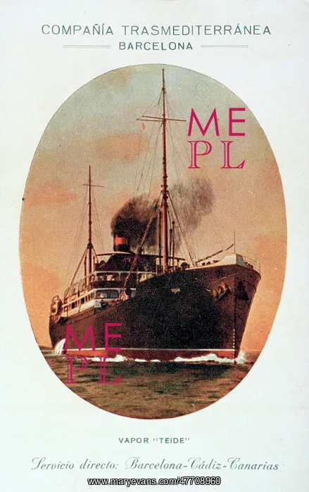 : Steamship, Teide, Barcelona, Spain : Steamship, Teide, Barcelona, Spain