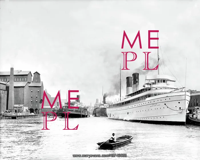 : Steamships - Buffalo - River - Transport : Steamships - Buffalo - River - Transport