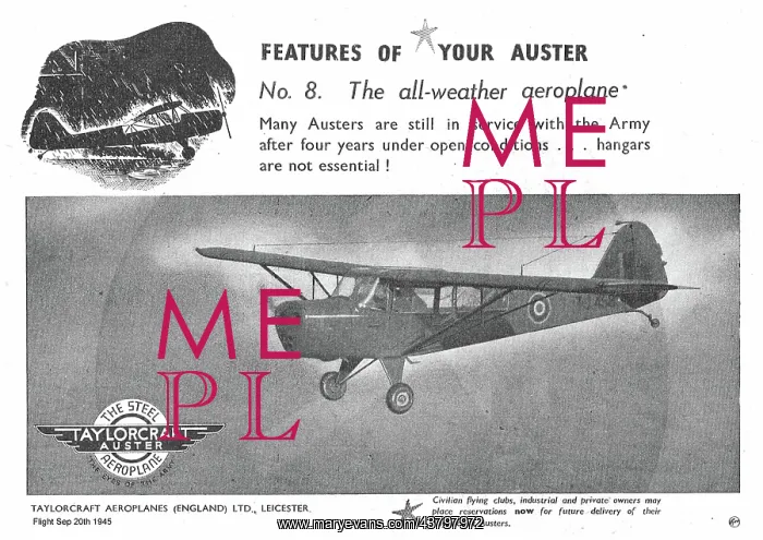 : The Steel Taylorcraft Auster Aeroplane : The Steel Taylorcraft Auster Aeroplane
