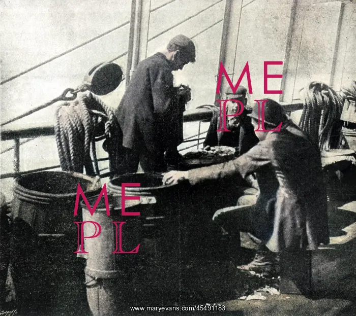 : Steerage passengers on an emigrant ship : Steerage passengers on an emigrant ship