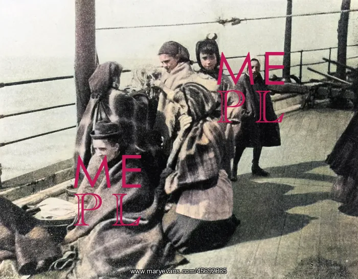 : Steerage passengers on an emigrant ship : Steerage passengers on an emigrant ship