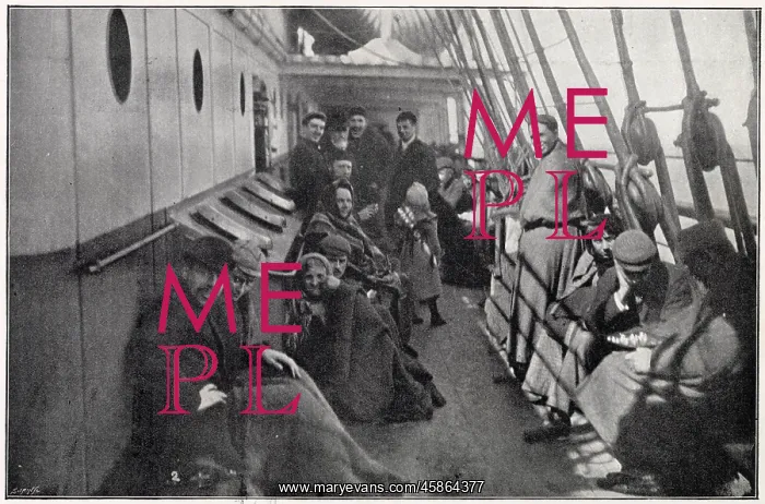 : Steerage passengers on an emigrant ship : Steerage passengers on an emigrant ship