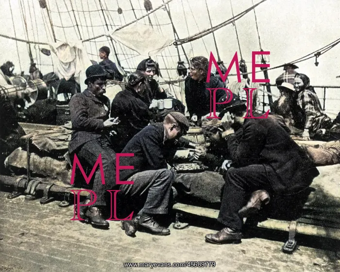 : Steerage passengers on an emigrant ship, recreations : Steerage passengers on an emigrant ship, recreations