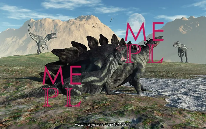 : A Stegosaurus and Allosaurus caught in a deadly mud pit : A Stegosaurus and Allosaurus caught in a deadly mud pit