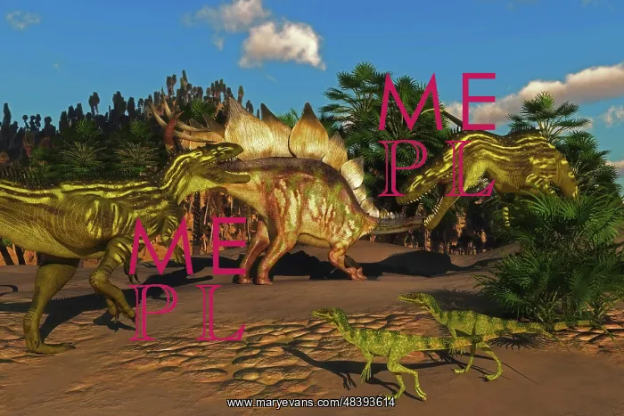 : A Stegosaurus tries to defend itself from two Torvosaurus ? : A Stegosaurus tries to defend itself from two Torvosaurus ?