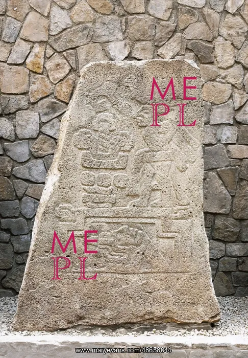 : Stele, Monte Alban, Oaxaca, Mexico : Stele, Monte Alban, Oaxaca, Mexico