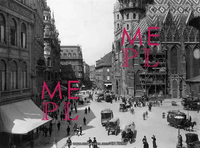 : Stephan Square in Vienna, 1900 : Stephan Square in Vienna, 1900