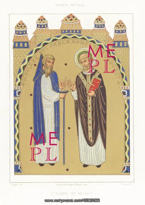  : Stephen of Muret with Saint Nicholas of Myra