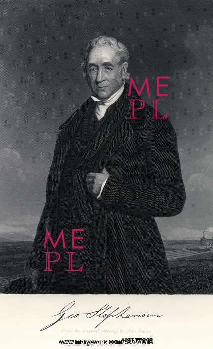 : Stephenson, George, 9.6.1781 - 12.8.1848, British : Stephenson, George, 9.6.1781 - 12.8.1848, British