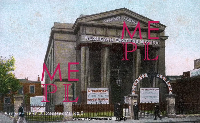 : Stepney Temple - Wesleyan East End Mission, Commercial Road : Stepney Temple - Wesleyan East End Mission, Commercial Road