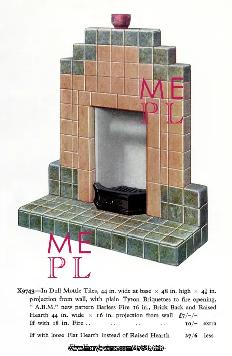 : Stepped Art Deco fireplace 1936 : Stepped Art Deco fireplace 1936