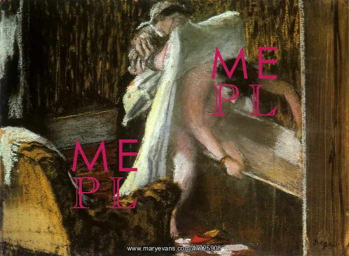  : Stepping Out of Bath, by Degas