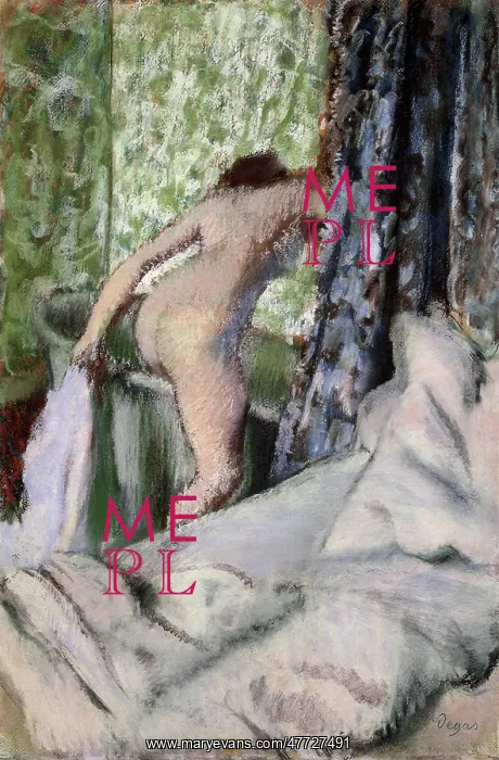 : Stepping Out of the Tub, by Degas