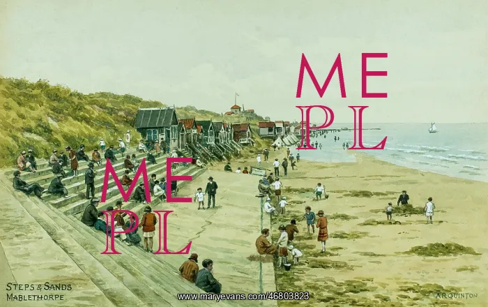 : Steps and beach, Mablethorpe, Lincolnshire : Steps and beach, Mablethorpe, Lincolnshire