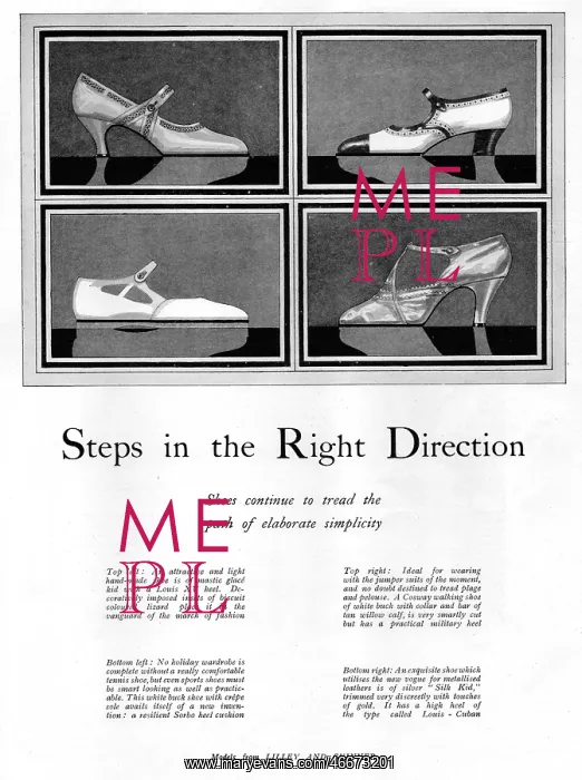 : Steps in the Right Direction : Shoe Models, 1927 : Steps in the Right Direction : Shoe Models, 1927
