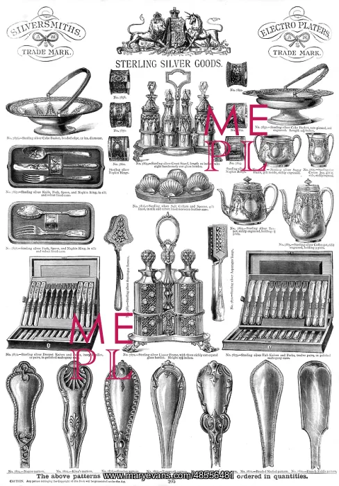 : Sterling silver goods, Plate 205 : Sterling silver goods, Plate 205