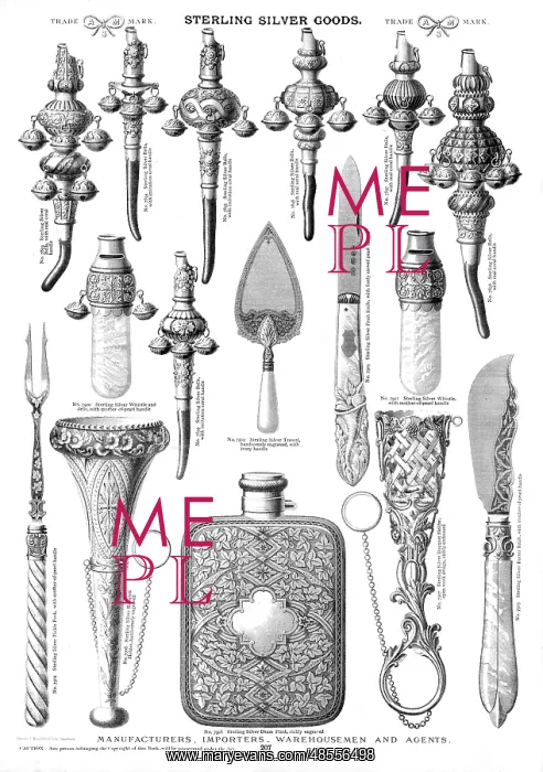 : Sterling silver goods, Plate 207 : Sterling silver goods, Plate 207