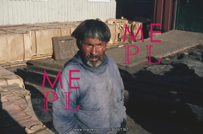 : A Stern, Old Inuit man : A Stern, Old Inuit man