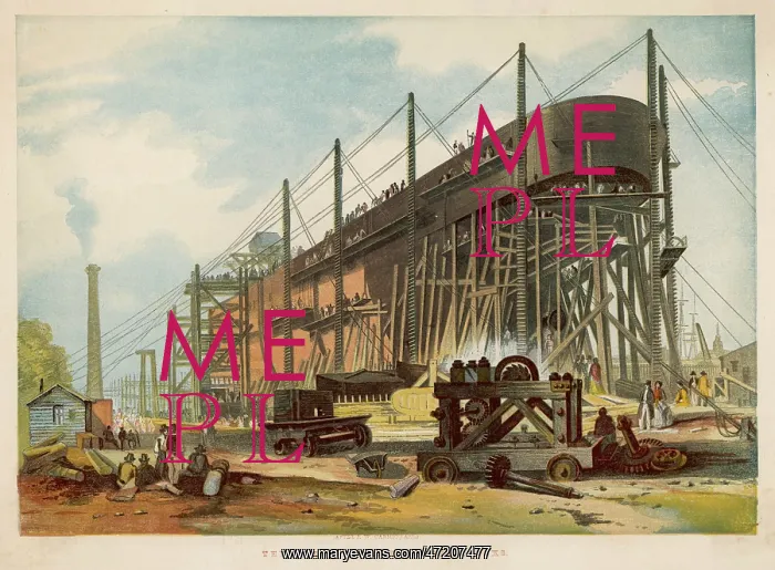 : Stern view of the Great Eastern : Stern view of the Great Eastern