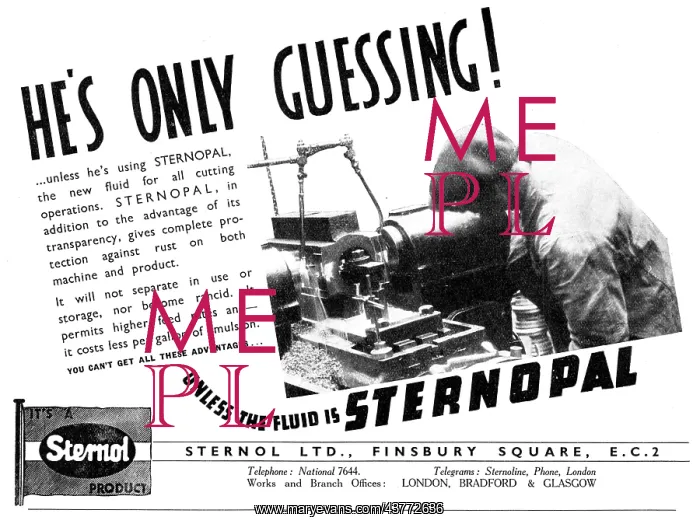 : Sternol Sternopal Metal Cutting Fluid : Sternol Sternopal Metal Cutting Fluid