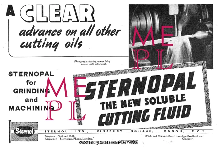 : Sternol Sternopal Metal Cutting Fluid : Sternol Sternopal Metal Cutting Fluid