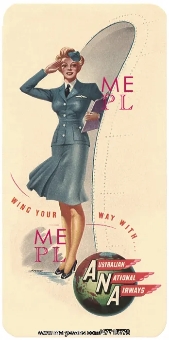  : Stewardess Saluting