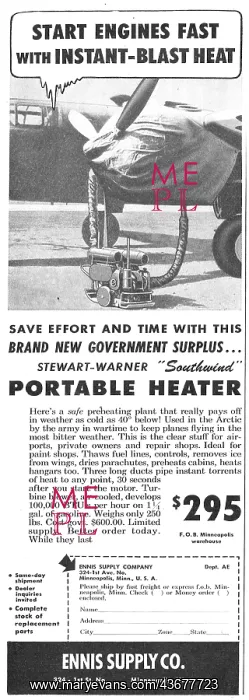 : Stewart-Warner Southwind Engine Heaters : Stewart-Warner Southwind Engine Heaters